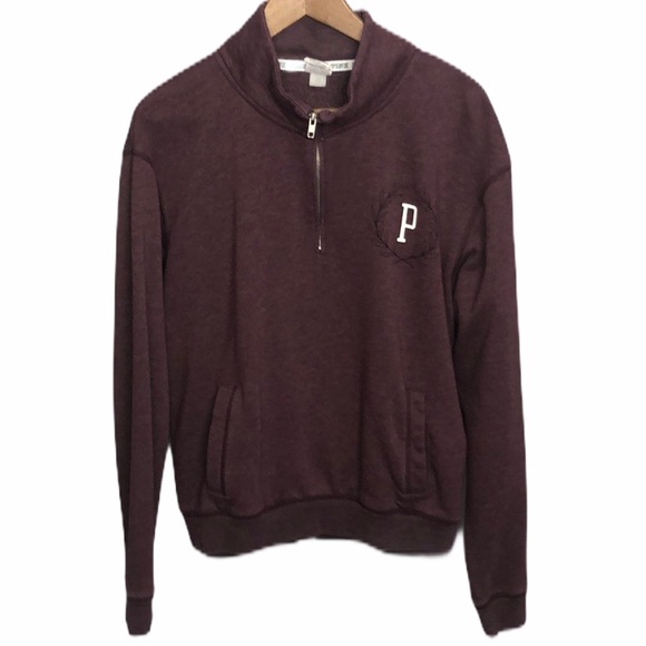 PINK Victoria's Secret Tops - PINK by Victoria’s Secret Burgundy 1/4 Zip